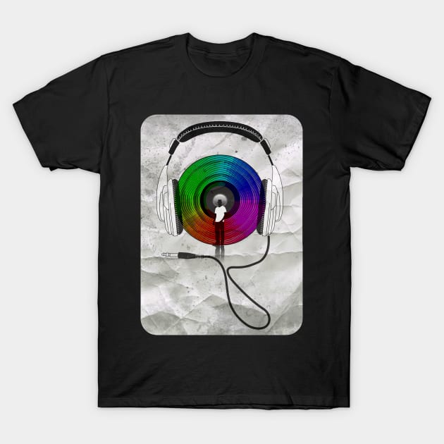 Vinyl Afro 01 T-Shirt by Vin Zzep